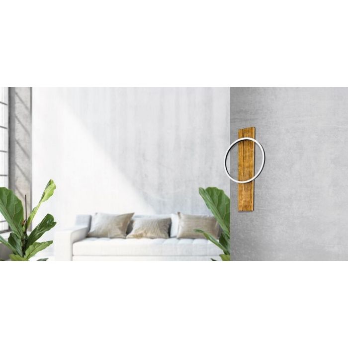Drewniany kinkiet brązowy, Annebel, 12W, 3000K LED