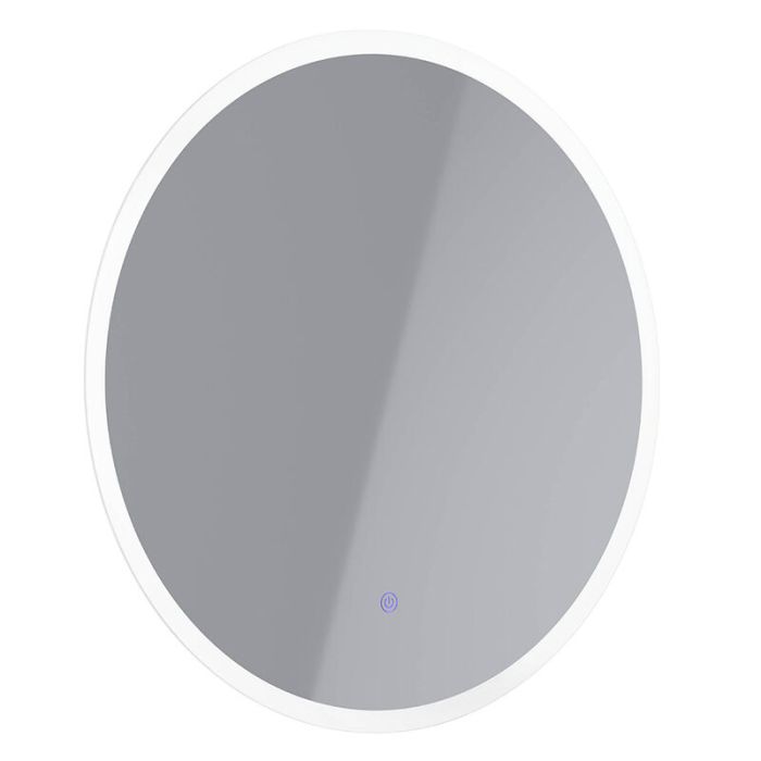 Szklany nowoczesny lustro z oświetleniem szary, Bibi, 15,3W, 4000K LED, IP44, z przełącznik