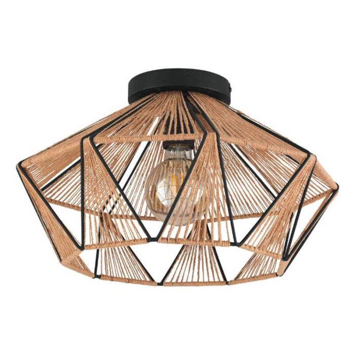 Stalowa rustykalna lampa sufitowa brązowa, Yessica