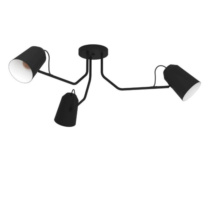 Aluminiowa industrialna lampa sufitowa czarna, Jelco