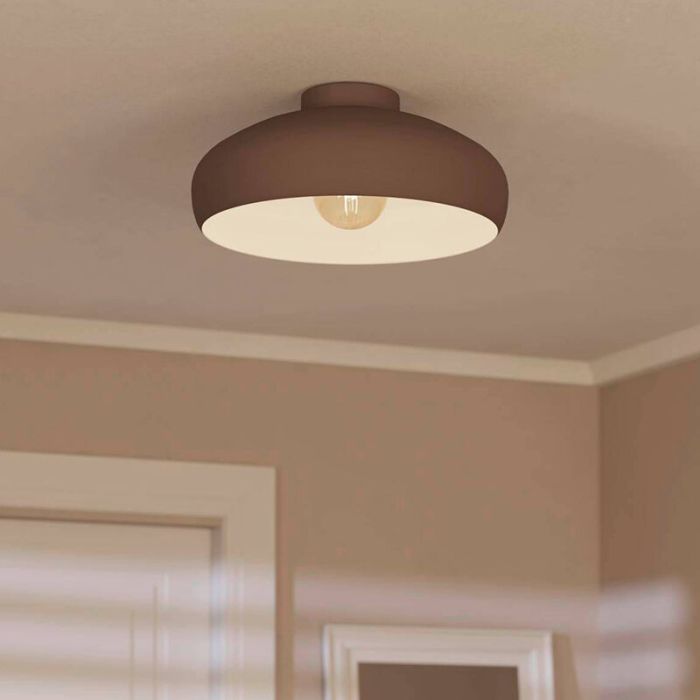 Aluminiowa rustykalna lampa sufitowa brązowa, Egine