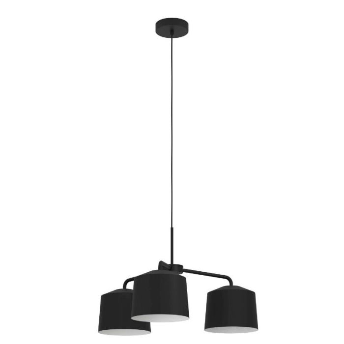 Aluminiowa industrialna lampa wisząca czarna, Vinod