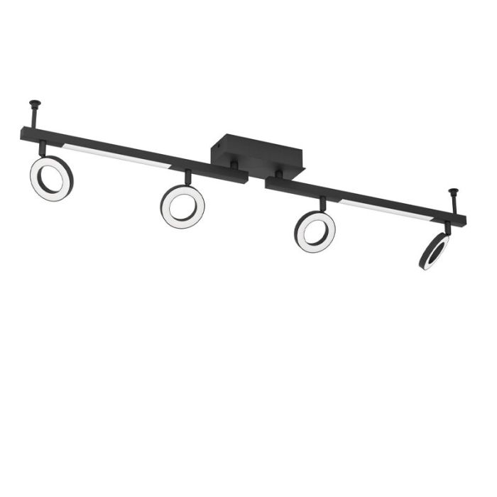 Aluminiowy nowoczesny spot sufitowy czarny, Madelinde, 3,2W, 3000K LED
