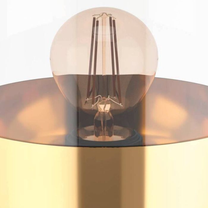 Szklana design lampa stołowa złota, Jeanny, z przełącznik