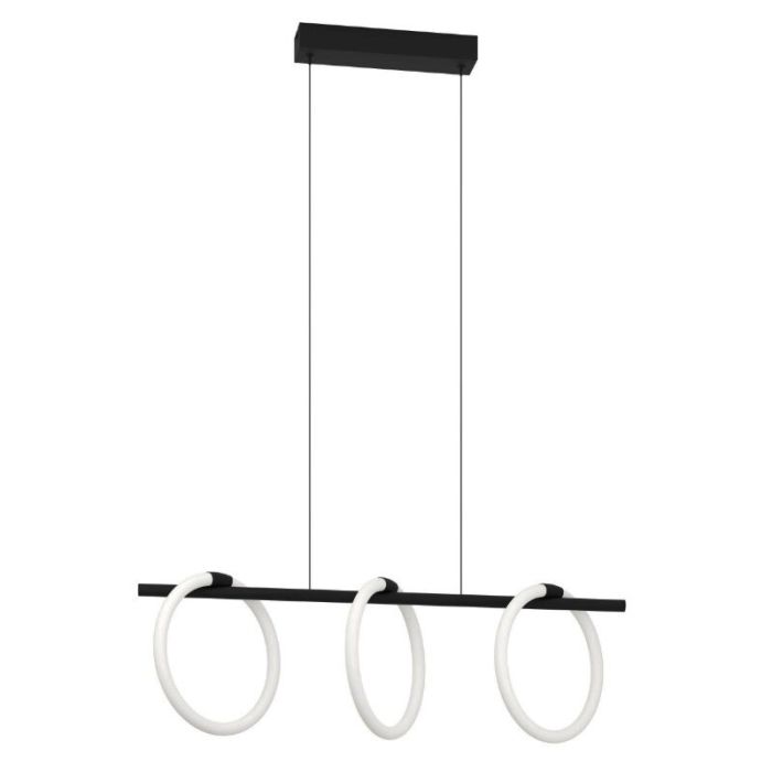 Aluminiowa nowoczesna lampa wisząca czarna, Thibaut, 9W, 3000K LED