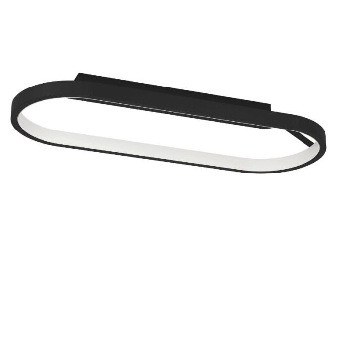 Aluminiowa nowoczesna lampa sufitowa czarna, Maira, 27W, 3000K LED, ściemniana w 3 krokach