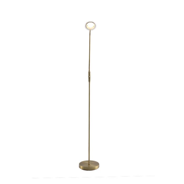 Nowoczesna lampa do czytania stojąca mosiądz, Salvador, 5W, 3000K LED, z przełącznik