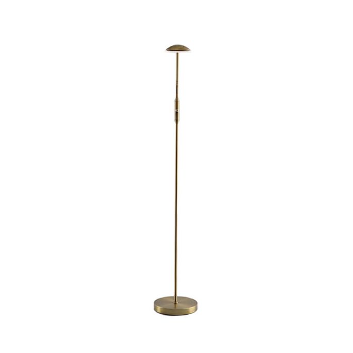 Nowoczesna lampa do czytania stojąca mosiądz, Salvador, 5W, 3000K LED, z przełącznik