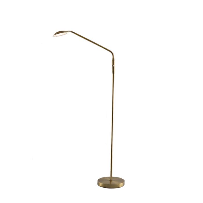 Nowoczesna lampa do czytania stojąca mosiądz, Salvador, 5W, 3000K LED, z przełącznik
