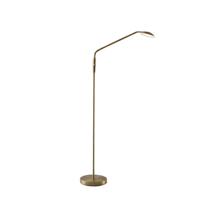 Nowoczesna lampa do czytania stojąca mosiądz, Salvador, 5W, 3000K LED, z przełącznik