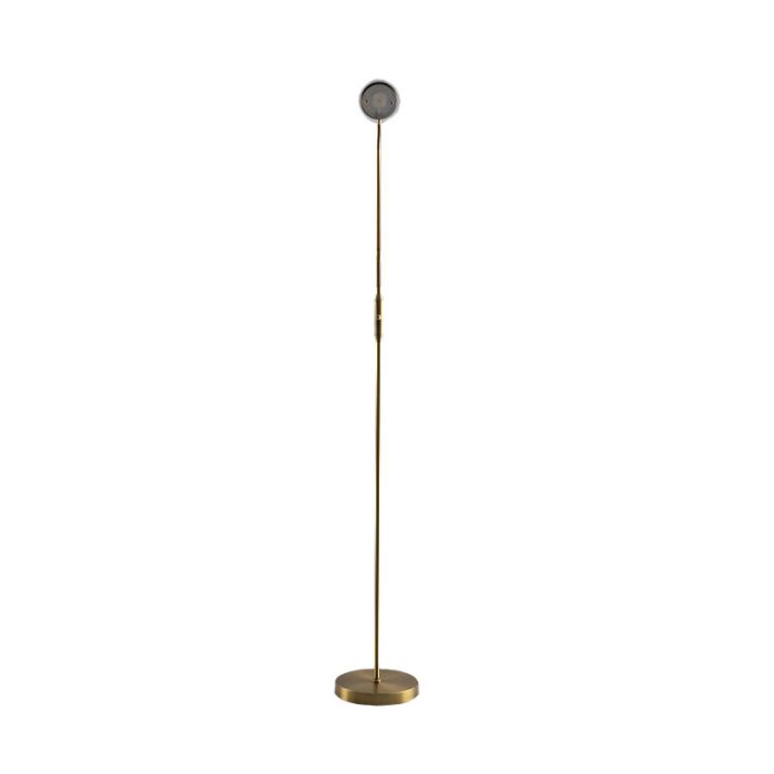 Nowoczesna lampa do czytania stojąca mosiądz, Salvador, 5W, 3000K LED, z przełącznik