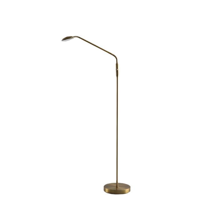 Nowoczesna lampa do czytania stojąca mosiądz, Salvador, 5W, 3000K LED, z przełącznik