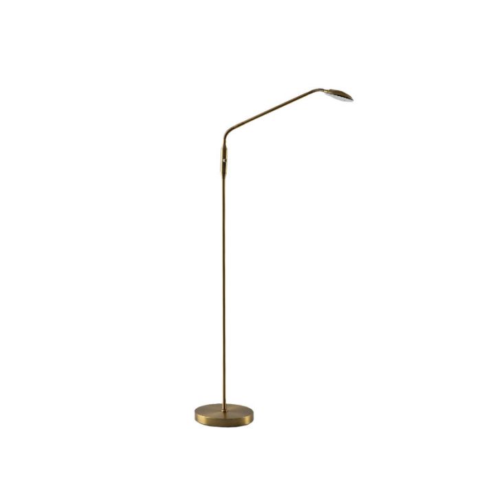 Nowoczesna lampa do czytania stojąca mosiądz, Salvador, 5W, 3000K LED, z przełącznik