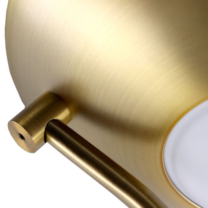 Nowoczesna lampa do czytania stojąca mosiądz, Salvador, 18W, 3000K LED, z przełącznik