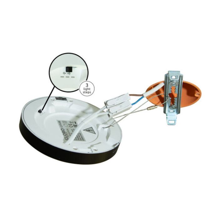 Plastikowy plafon sufitowy biały, Cage, 18W, regulowany kolor LED