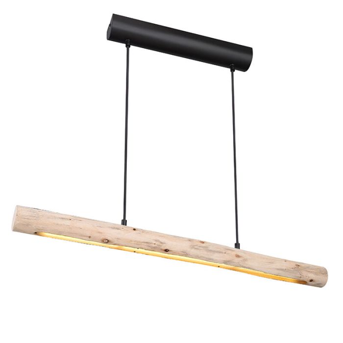 Drewniana lampa wisząca brązowa, Abbas, 15W, 3000K LED