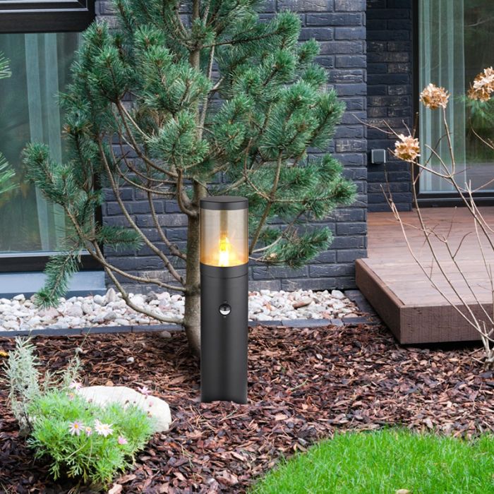 Stal Nierdzewna nowoczesna lampa zewnętrzna czarna, Lambert, IP44