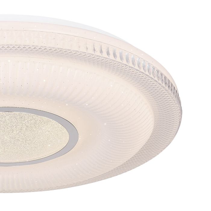 Metalowa nowoczesna inteligentna lampa sufitowa biała, Aldin, 30W, regulowana ciepła do zimnej bieli LED