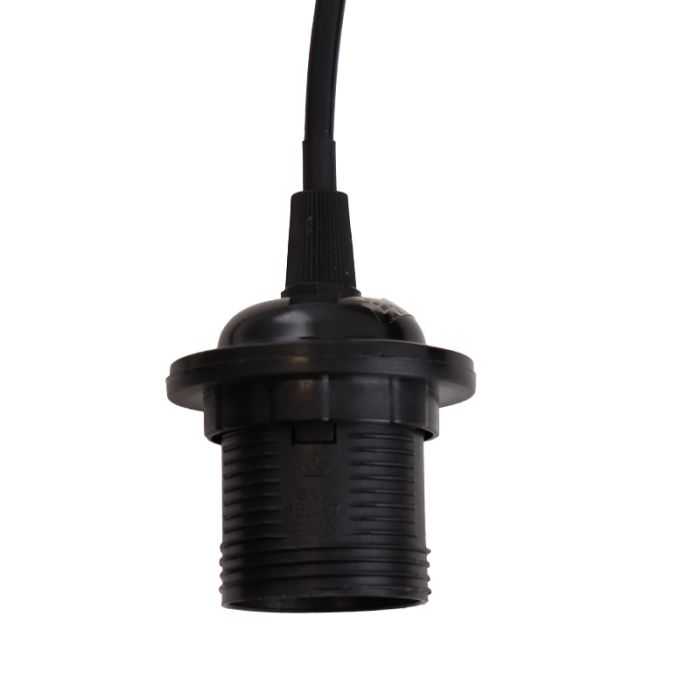 Aluminiowa lampa wisząca bez abażur czarna, Rika