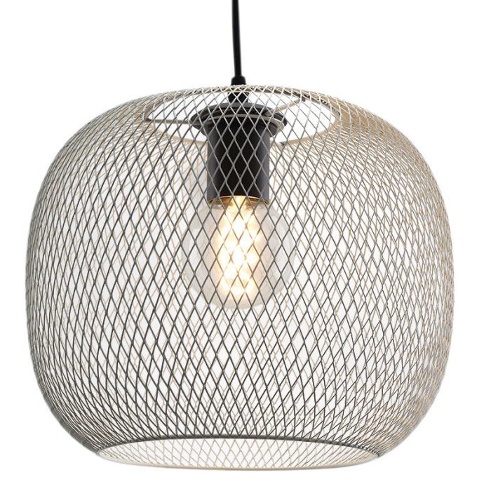 Industrialna lampa wisząca nad stół do jadalni szara, Emado