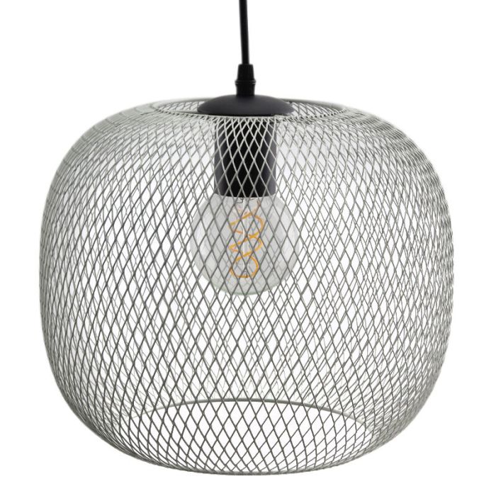 Industrialna lampa wisząca nad stół do jadalni szara, Emado