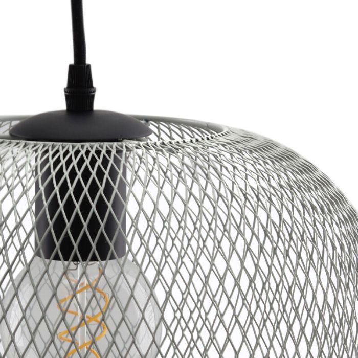 Industrialna lampa wisząca nad stół do jadalni szara, Emado