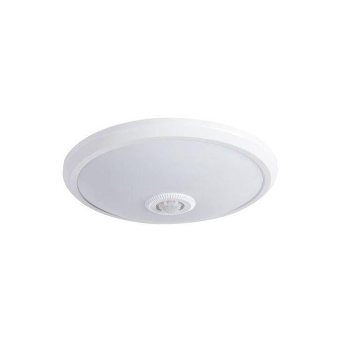 Plastikowa lampa sufitowa z czujnikiem biała, Leopold, 14W, 4000K LED