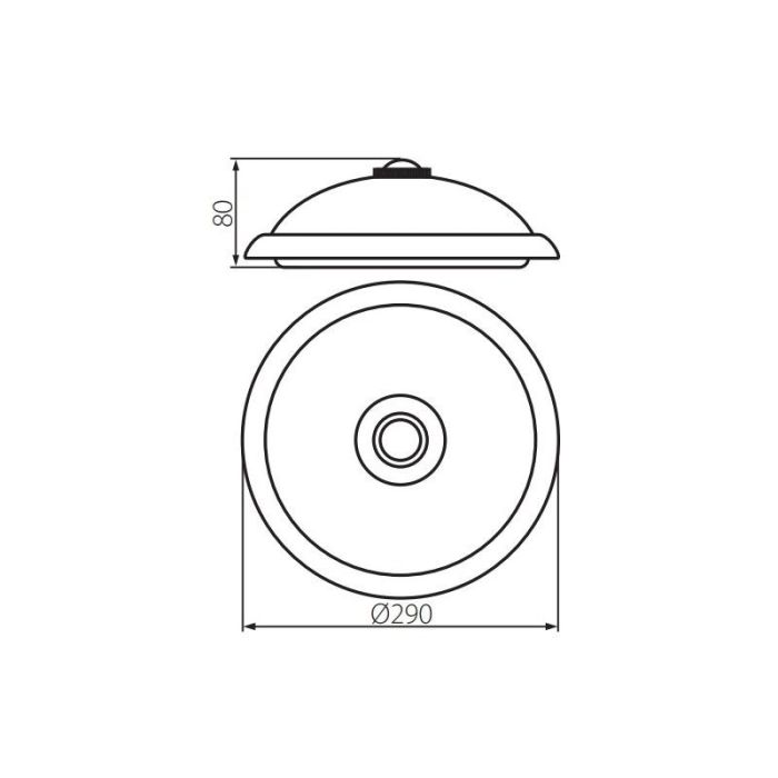 Plastikowa lampa sufitowa z czujnikiem biała, Leopold, 14W, 4000K LED
