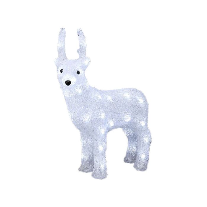 Akrylowy renifer świąteczny, LED - wysokość 38 cm
