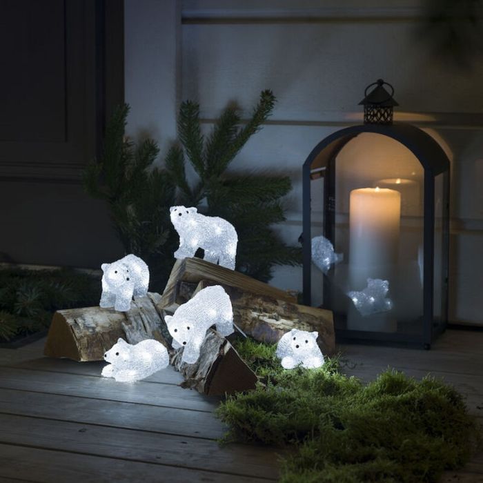 5 misiów polarnych LED, do użytku wewnątrz i na zewnątrz