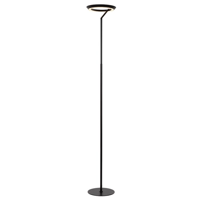 Czarna lampa stojąca nowoczesna, Celeste, 21W, 2700K LED, z dotykowy ściemniacz