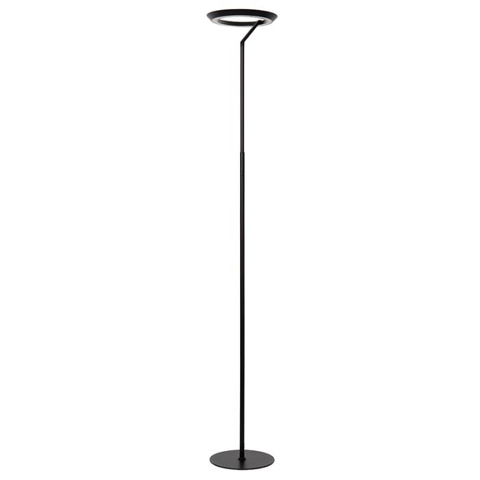 Czarna lampa stojąca nowoczesna, Celeste, 21W, 2700K LED, z dotykowy ściemniacz
