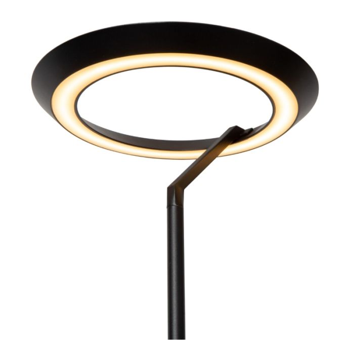 Czarna lampa stojąca nowoczesna, Celeste, 21W, 2700K LED, z dotykowy ściemniacz