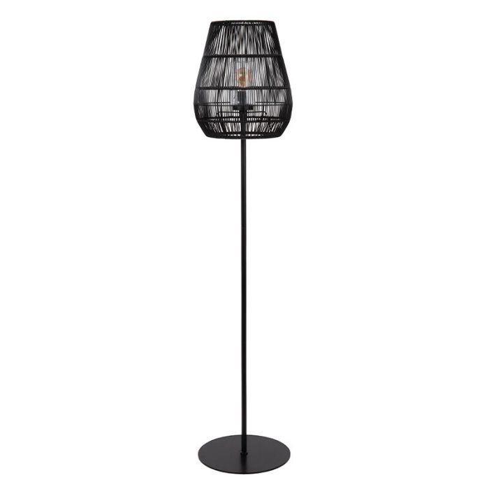 Czarna lampa zewnętrzna rustykalna, Nerida, IP44