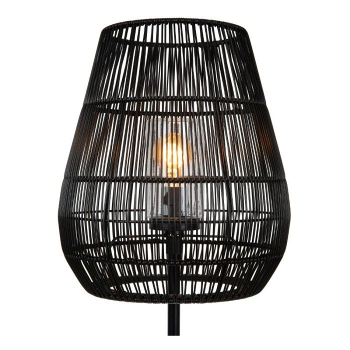 Czarna lampa zewnętrzna rustykalna, Nerida, IP44