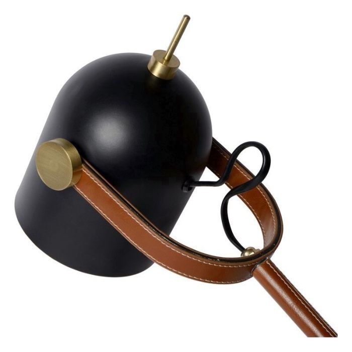 Brązowa lampa biurkowa retro, Waylon, z przełącznik