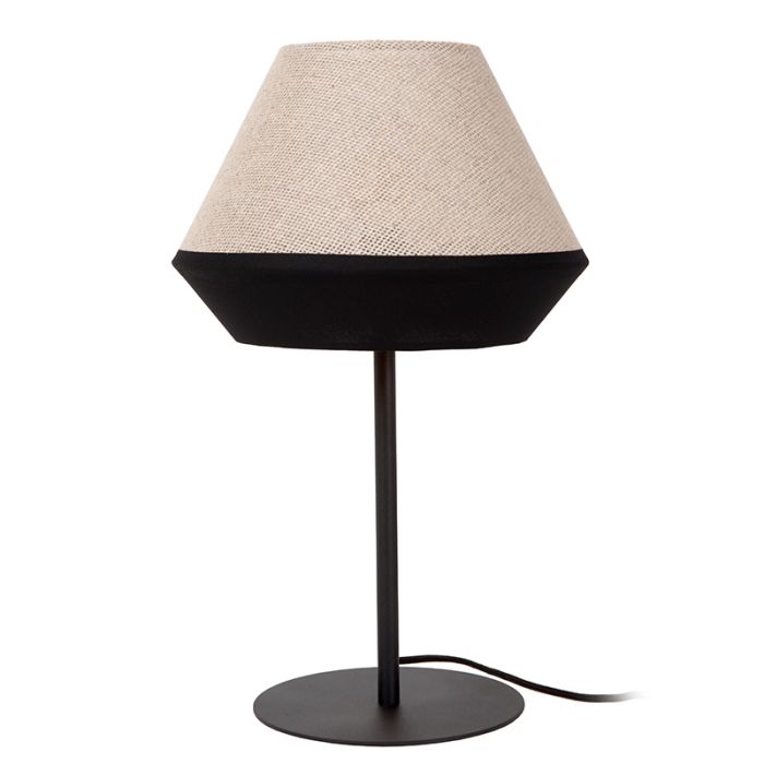 Beżowa lampa stołowa nowoczesna, Kala, z przełącznik