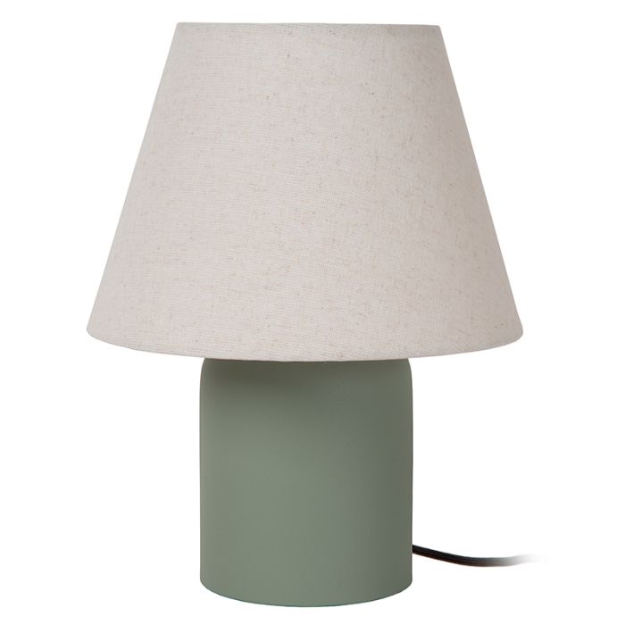 Ceramiczna lampa stołowa zielona, Macia, z przełącznik