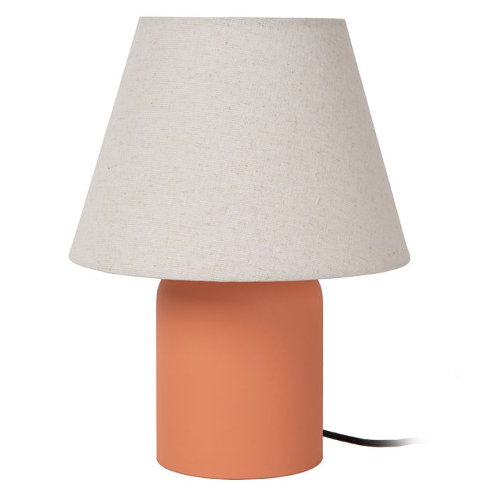 Ceramiczna lampa stołowa pomarańczowa, Macia, z przełącznik