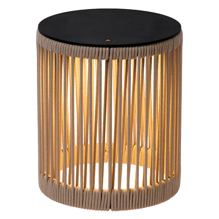 Ciemnoszara lampa stojąca akumulatorowa nowoczesna, Pingi, 3W, 3000K LED, IP44, ściemniana w 3 krokach