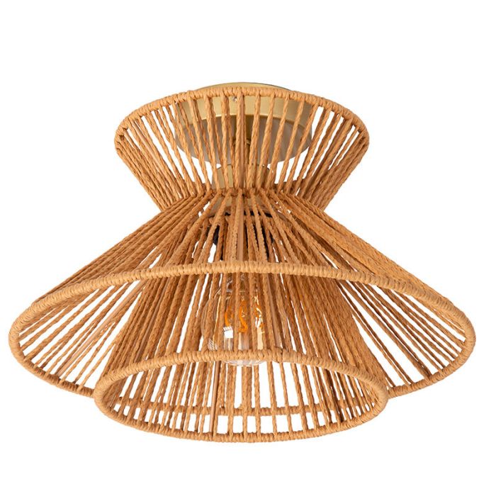 Rattanowa lampa sufitowa brązowa, Tasman