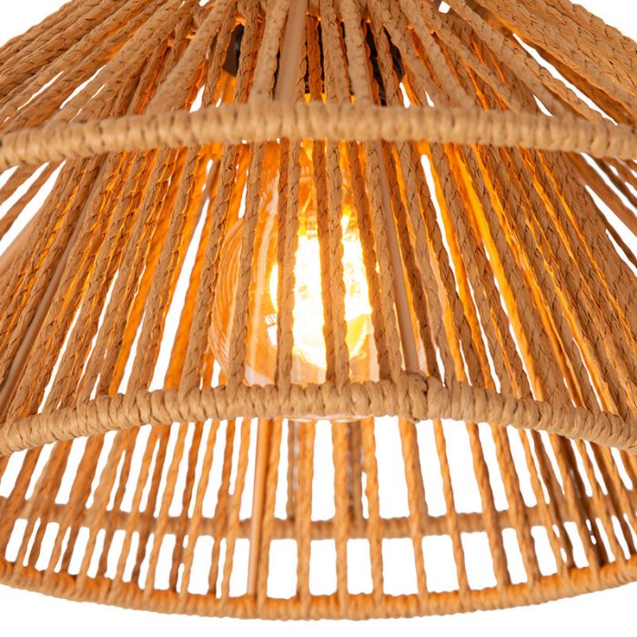 Rattanowa lampa sufitowa brązowa, Tasman