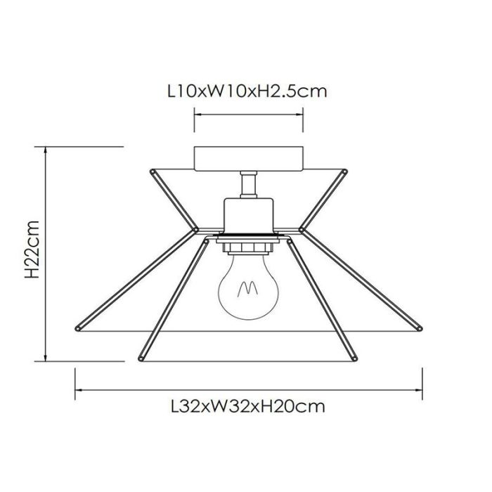 Rattanowa lampa sufitowa brązowa, Tasman