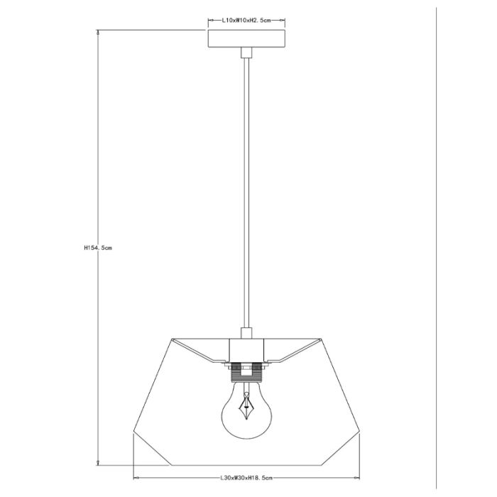 Brązowa lampa wisząca nowoczesna, Jessica