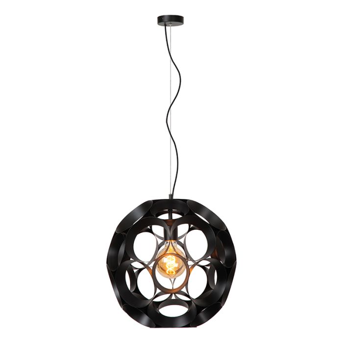 Czarna lampa wisząca nowoczesna, Hannelore