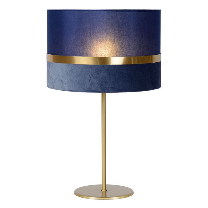Niebieska lampa stołowa retro, Extravaganza Tusse, z przełącznik