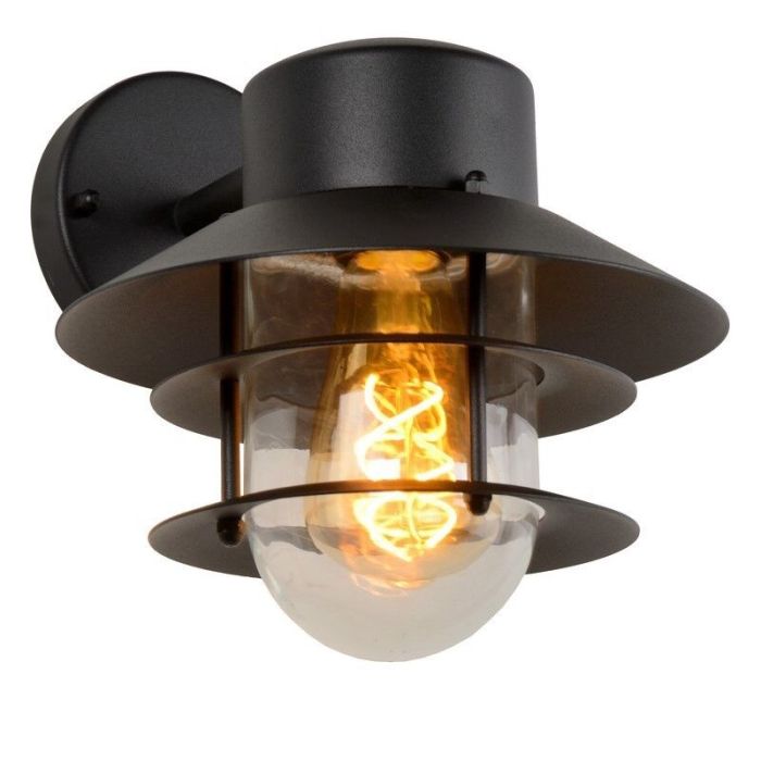 Czarna lampa zewnętrzna nowoczesna, Zico, IP44
