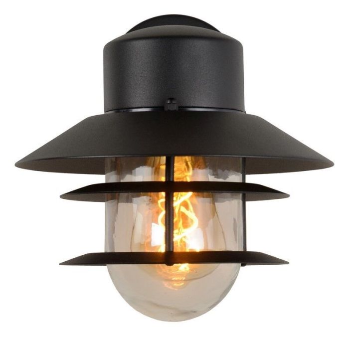 Czarna lampa zewnętrzna nowoczesna, Zico, IP44