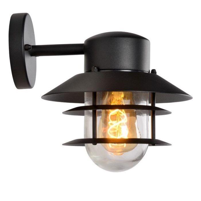 Czarna lampa zewnętrzna nowoczesna, Zico, IP44