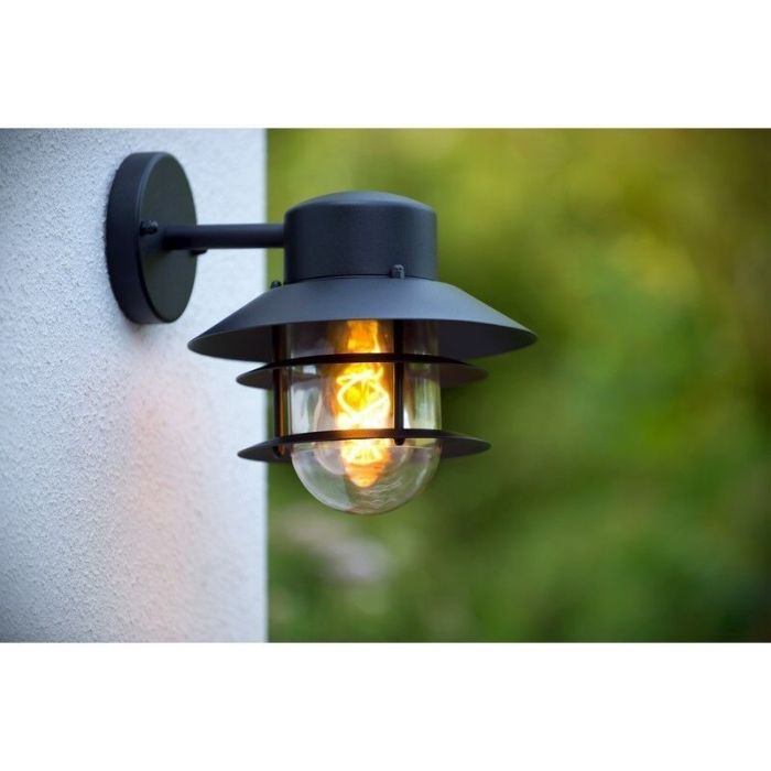 Czarna lampa zewnętrzna nowoczesna, Zico, IP44